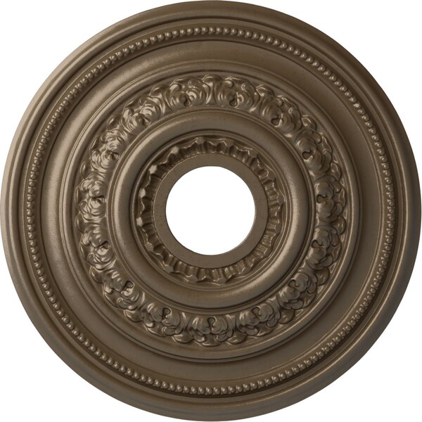 Ekena Millwork Orleans Ceiling Medallion (Fits Canopies up to 4 5/8"), 17 5/8"OD X 3 5/8"ID X 1 7/8"P, Warm Silver CM17OLWSS - main